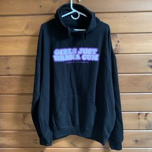 ASSHOLES LIVE FOREVER • LINDA FINEGOLD • XXL “GIRLS JUST WANNA” HOODIE